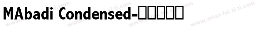 MAbadi Condensed字体转换